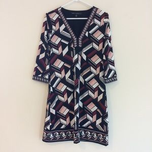 White House Black Market Geometric Print Dress
